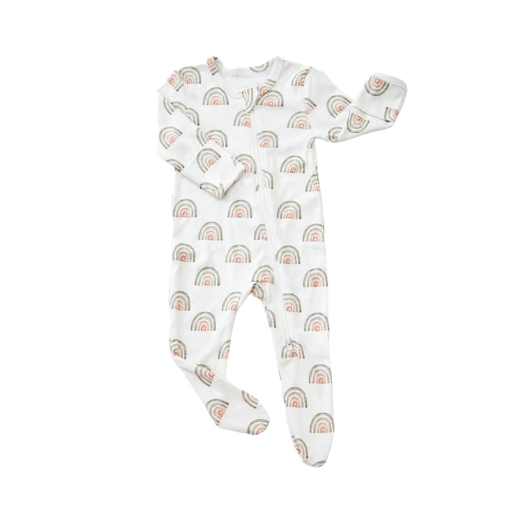 Long Sleeve Rainbow Bamboo Bodysuit Hippo Boutique