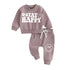 Stay Happy Smiley Sweatshirt & Pants Set Hippo Boutique