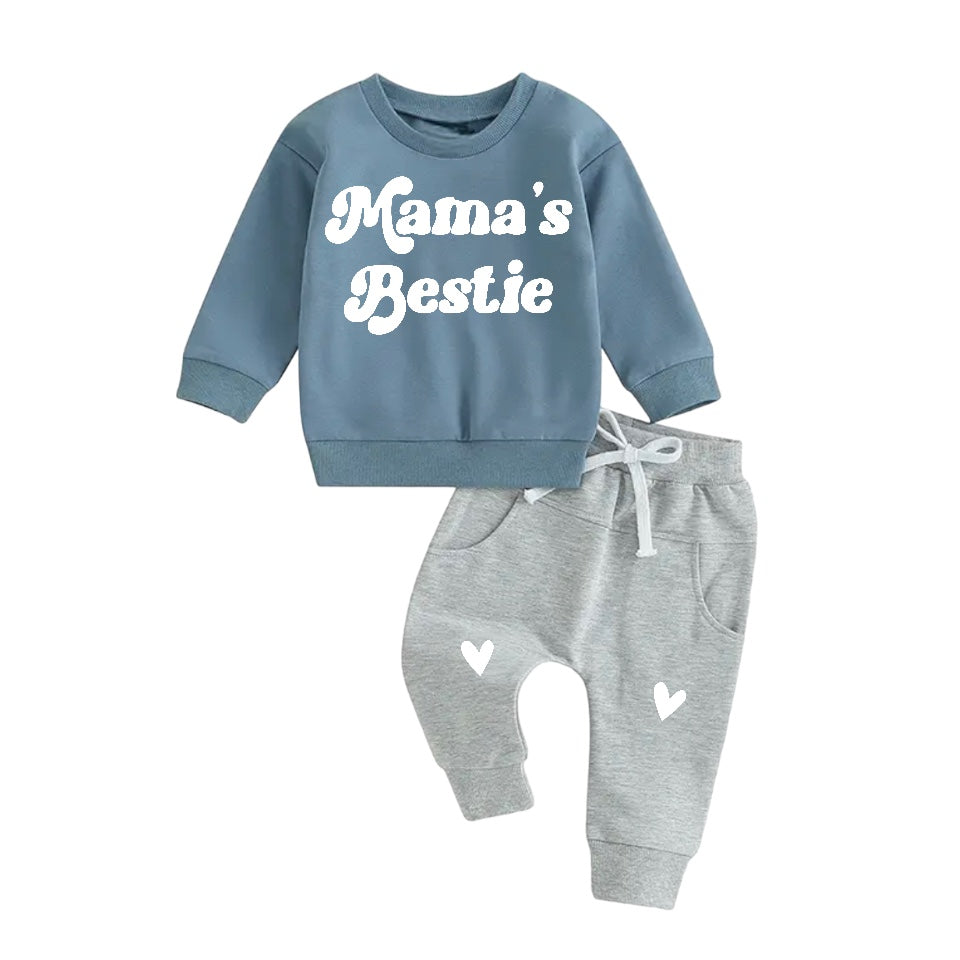 Mama’s Bestie Sweatshirt & Pants Set Hippo Boutique