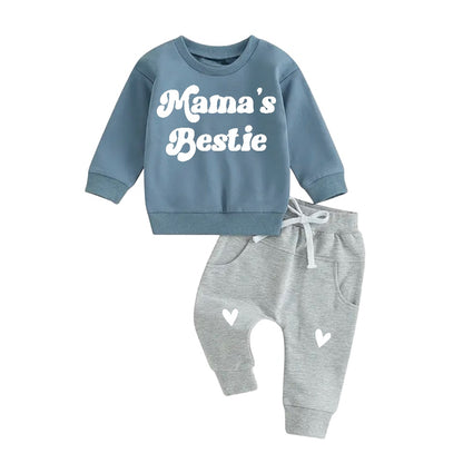 Mama’s Bestie Sweatshirt & Pants Set Hippo Boutique