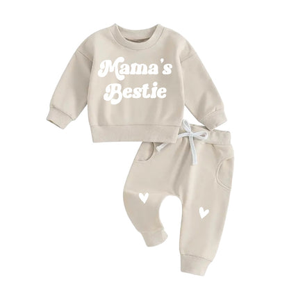 Mama’s Bestie Sweatshirt & Pants Set Hippo Boutique