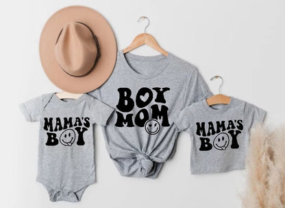 Mama’s Boy Mama & Mini Matching T-Shirts & Onesie - Grey Hippo Boutique