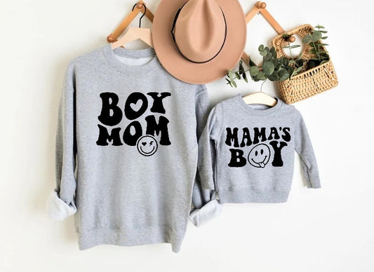 Mama’s Biy Mama & Mini Matching Sweatshirts - Grey Hippo Boutique