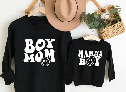 Mama’s Boy Mama & Mini Matching Sweatshirts - Black Hippo Boutique