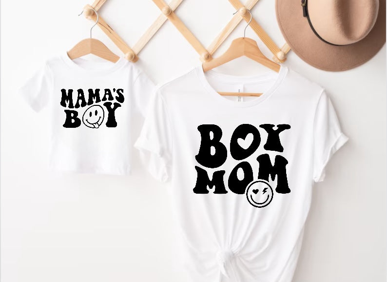 Mama’s Boy Mama & Mini Matching T-Shirts & Onesie - White Hippo Boutique