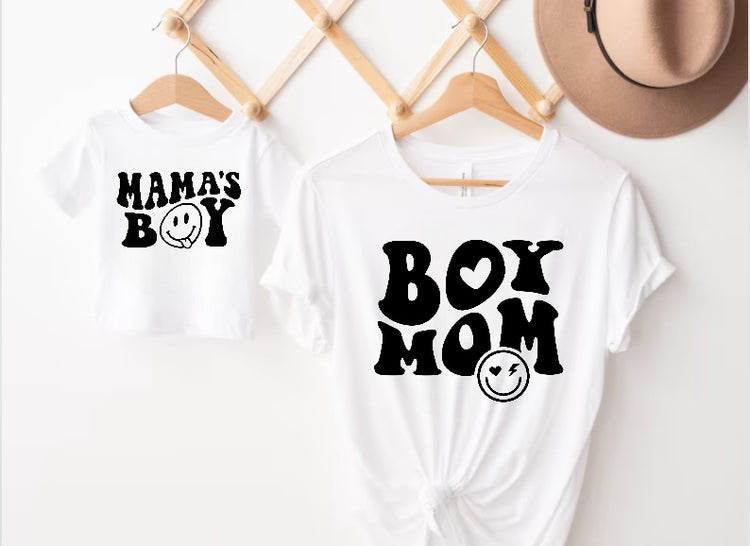 Mama’s Boy Mama & Mini Matching T-Shirts & Onesie - White Hippo Boutique