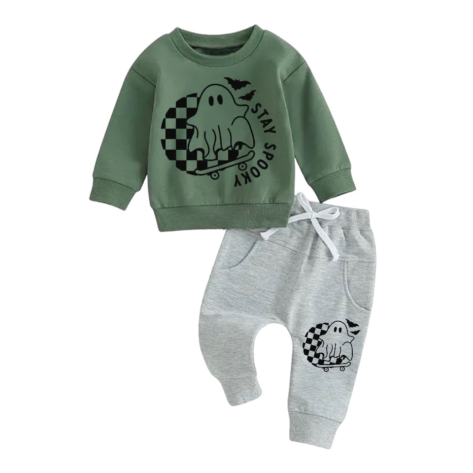 Stay Spooky Halloween Sweatshirt & Pants Set Hippo Boutique