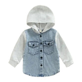 Button Up Jean Jacket Hoodie Hippo Boutique