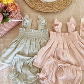 Ruffled Dress Tank Top & Shorts Outfit Hippo Boutique