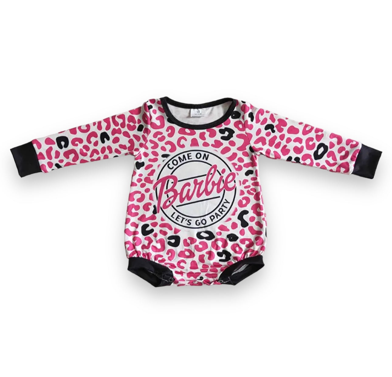 Barbie Leopard Bubble Rompers Hippo Boutique