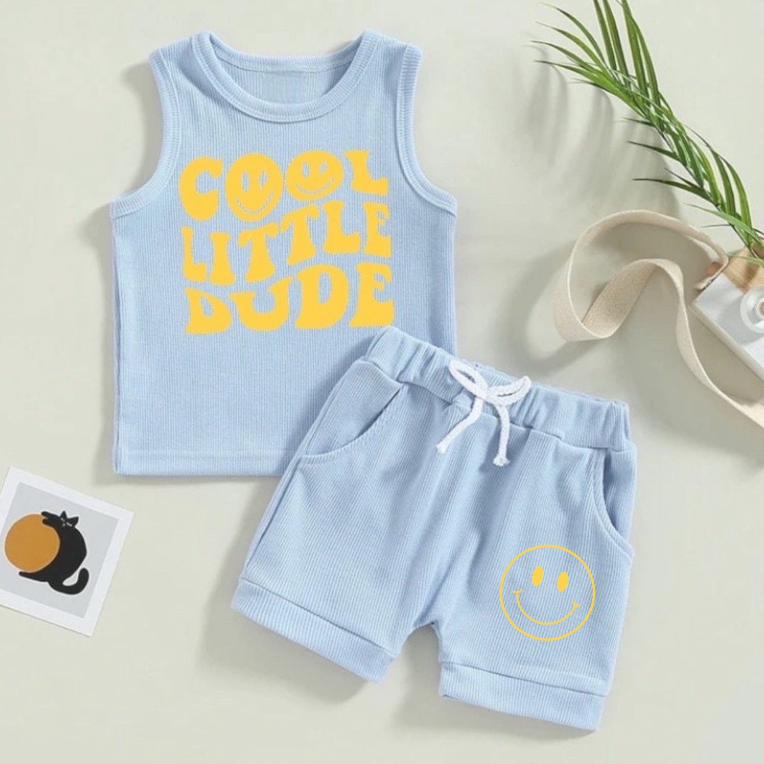Cool Little Dude Tank & Sweat Shorts Set Hippo Boutique