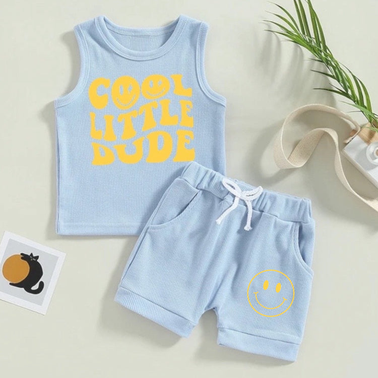 Cool Little Dude Tank & Sweat Shorts Set Hippo Boutique
