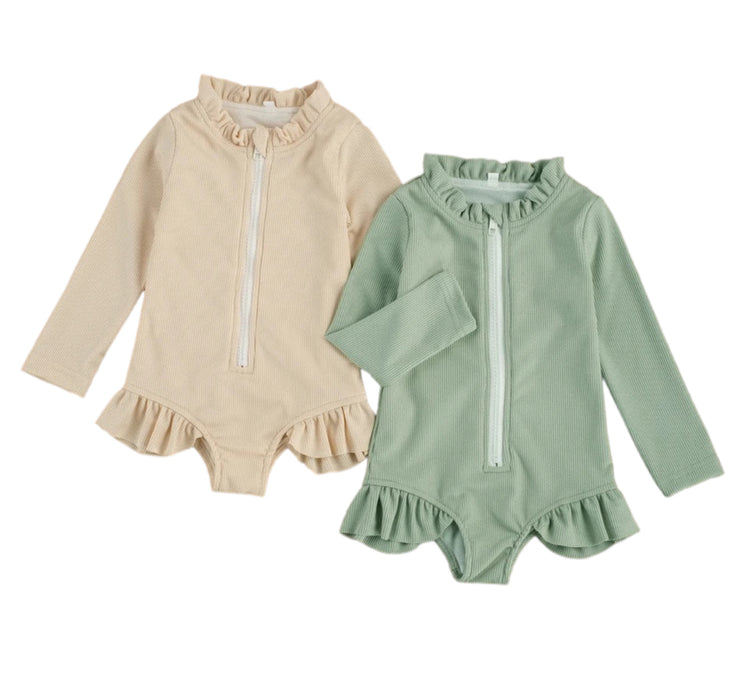 Zip Up Long Sleeve Rash Guards Hippo Boutique