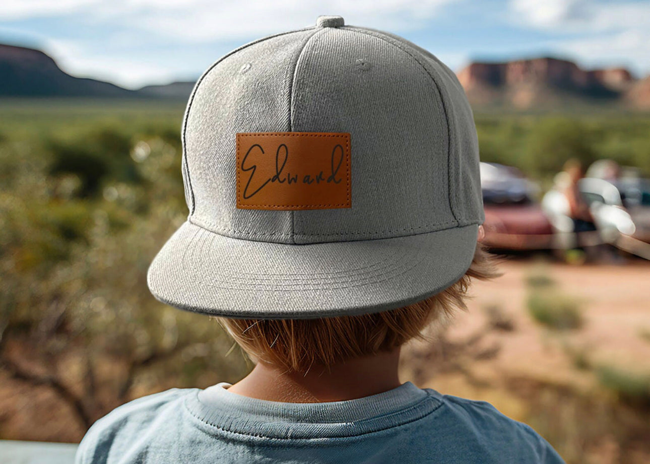 Custom Personalized Baby & Kids Baseball Caps Leather Engraved