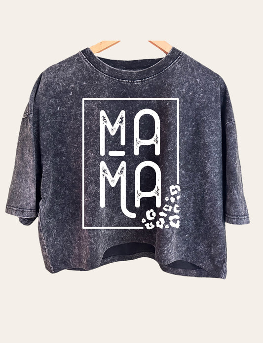 Leopard Mama Washed Oversized Crop Hippo Boutique