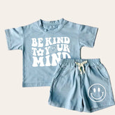 Be Kind To Your Mind Smiley T-Shirt & Shorts Set Hippo Boutique