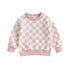 Checkered Print Sweatshirt Hippo Boutique
