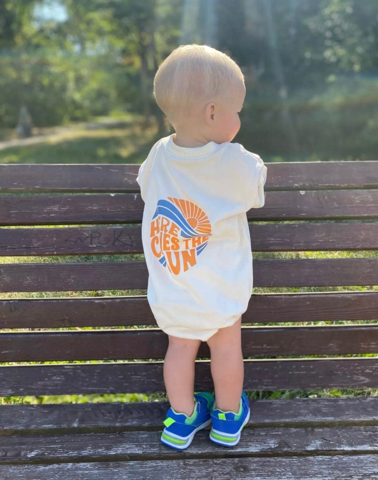 Here comes the sun Sweatshirt Bubble Romper - Hippo Boutique