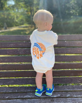 Here comes the sun Sweatshirt Bubble Romper - Hippo Boutique