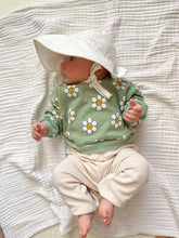 Retro Smiley Face Flowers Oversized Baby Sweatshirt / oversized sweatshirt / baby clothes / baby sweatshirt / flowers/retro/baby gift