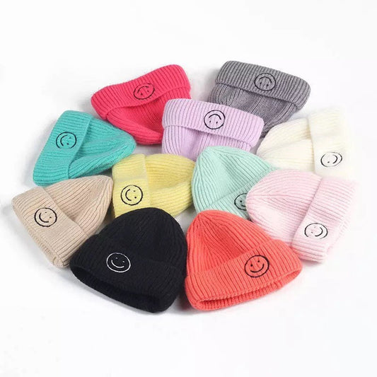 Baby/kids Soft Thick and Warm Pastel Smiley Tuques /beanie hat/winter hat/kids hats/ winter/baby hat/baby clothes/warm beanie/tuque/warm/