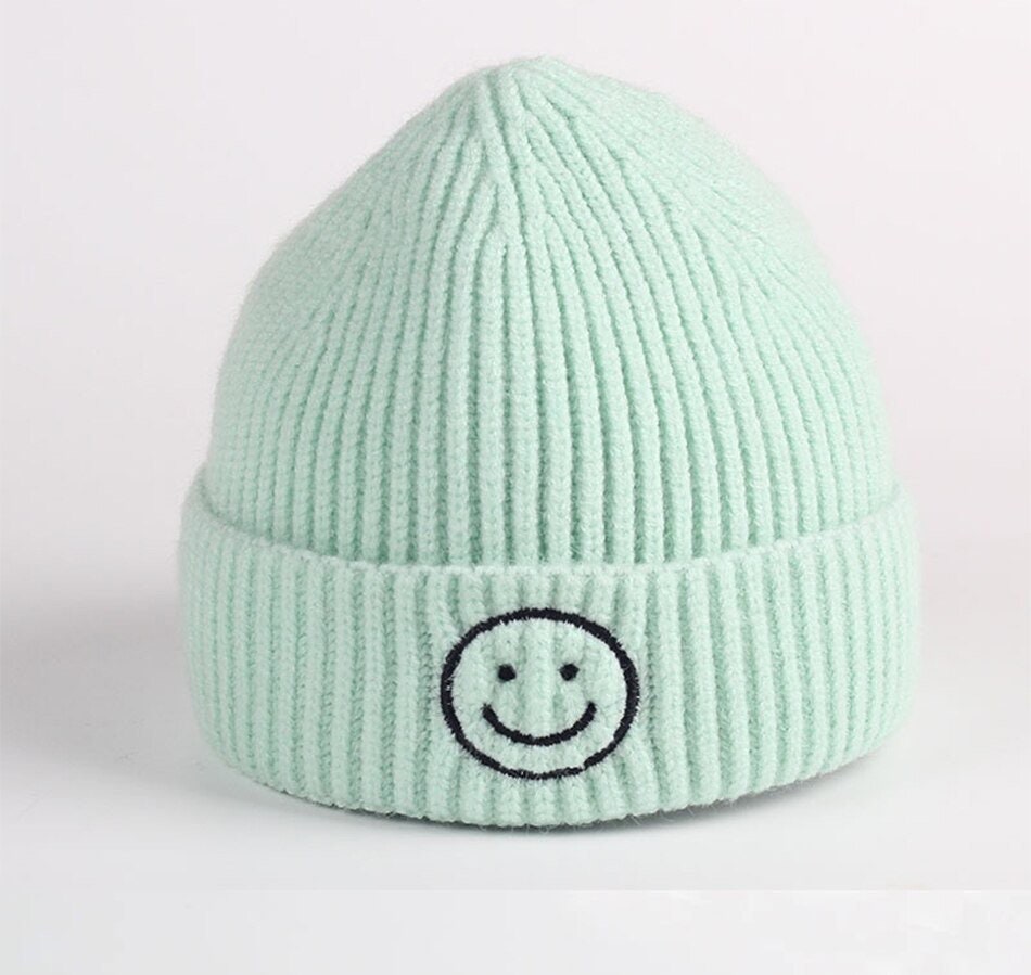 Baby/kids Soft Thick and Warm Pastel Smiley Tuques /beanie hat/winter hat/kids hats/ winter/baby hat/baby clothes/warm beanie/tuque/warm/