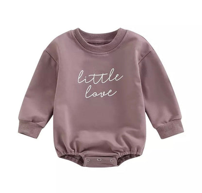 Little Love Sweatshirt Romper - Hippo Boutique