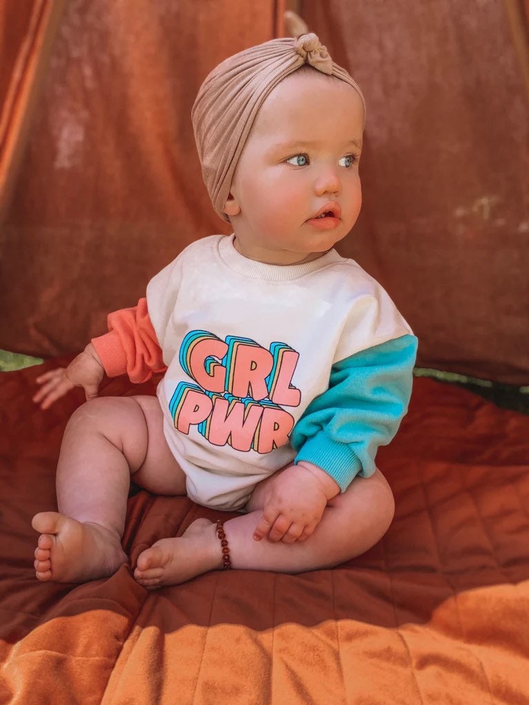 Girl Power Sweatshirt Romper - Hippo Boutique