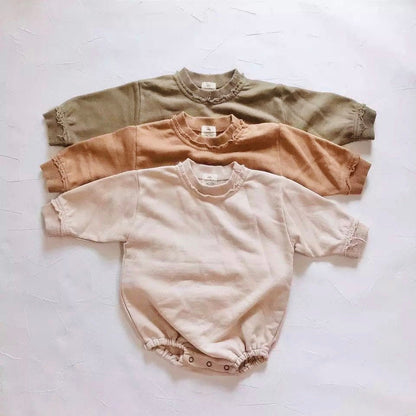 Baby Neutral Sweatshirt Rompers /baby clothes/ kids winter clothes / baby sweatshirt / fall clothes / toddler/ bubble romper/ onesie
