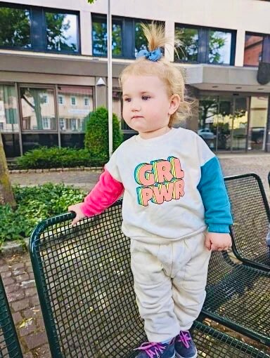 Girl Power 2 piece Outfit with Sweatshirt and Sweatpants/baby clothes/baby sweatshirt/baby outfit/baby gift/toddler clothes/retro/baby girl