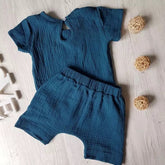 Baby soft organic cotton Shorts and Tshirt clothing set - Hippo Boutique