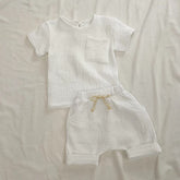 Baby soft organic cotton Shorts and Tshirt clothing set - Hippo Boutique