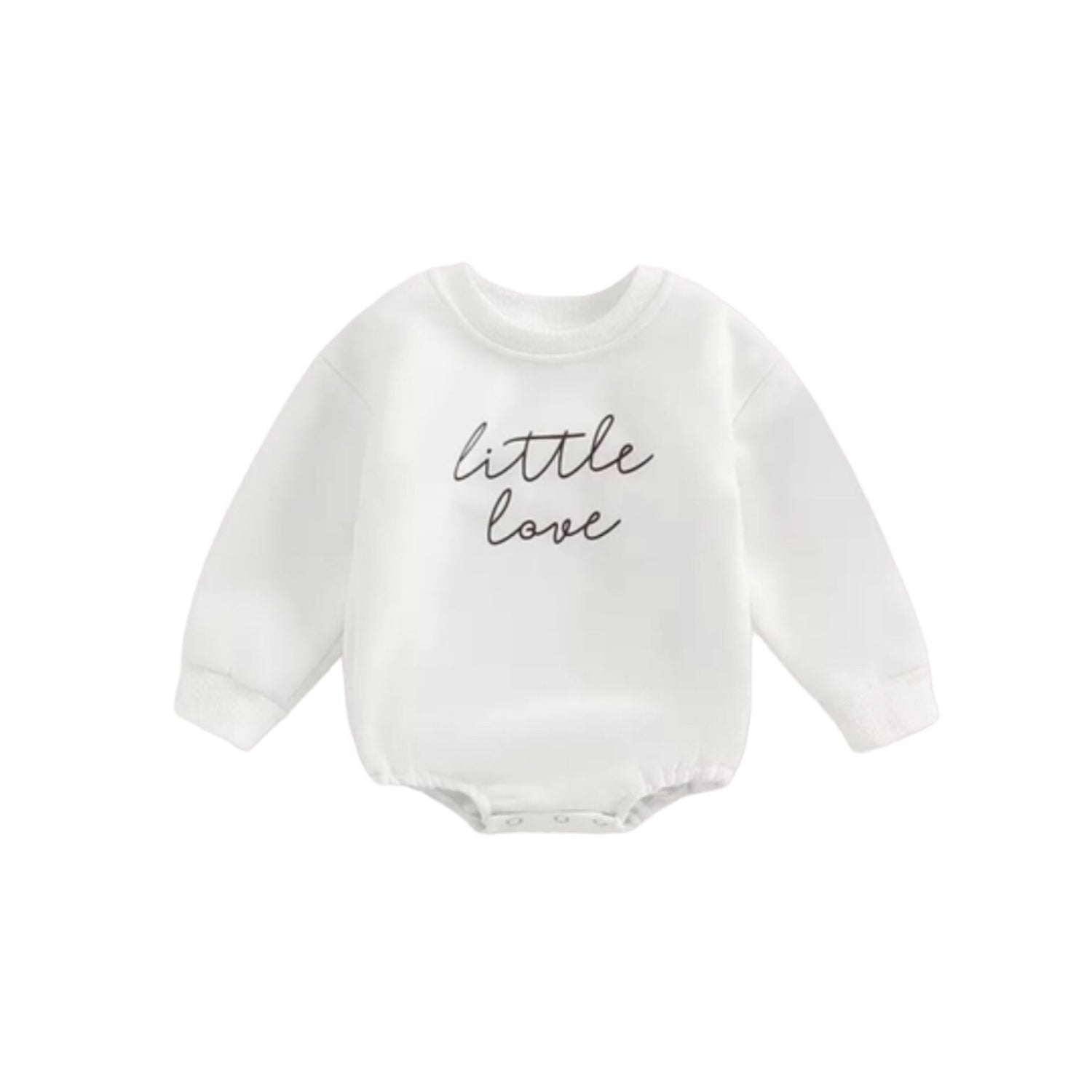 Little Love Sweatshirt Romper - Hippo Boutique