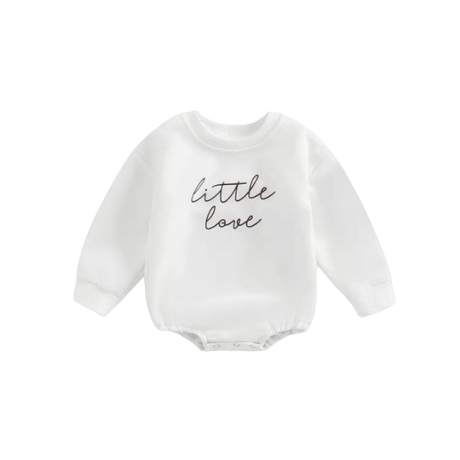 Little Love Sweatshirt Romper - Hippo Boutique