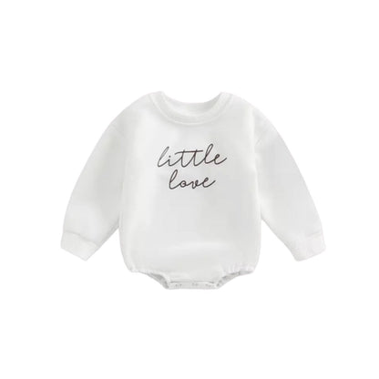 Little Love Sweatshirt Romper - Hippo Boutique