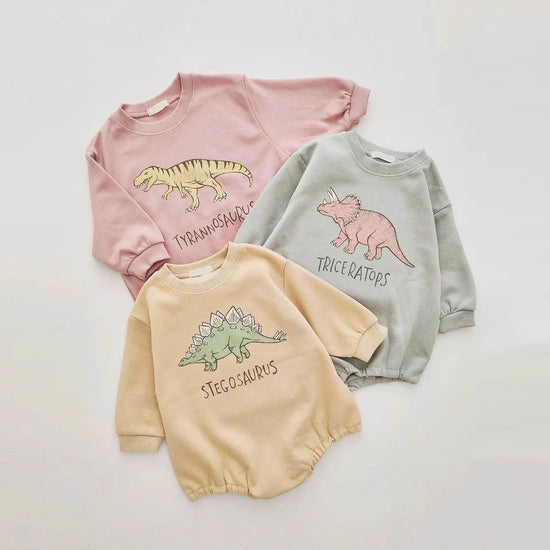 Dinosaur Baby Sweatshirt Romper/baby clothes/baby clothes/sweatshirt/baby sweatshirt/onesie/bubble/baby gift/romper/baby shower/newborn