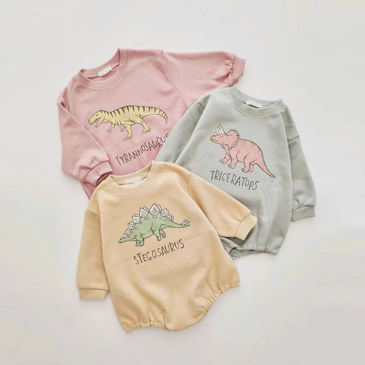Dinosaur Baby Sweatshirt Romper/baby clothes/baby clothes/sweatshirt/baby sweatshirt/onesie/bubble/baby gift/romper/baby shower/newborn