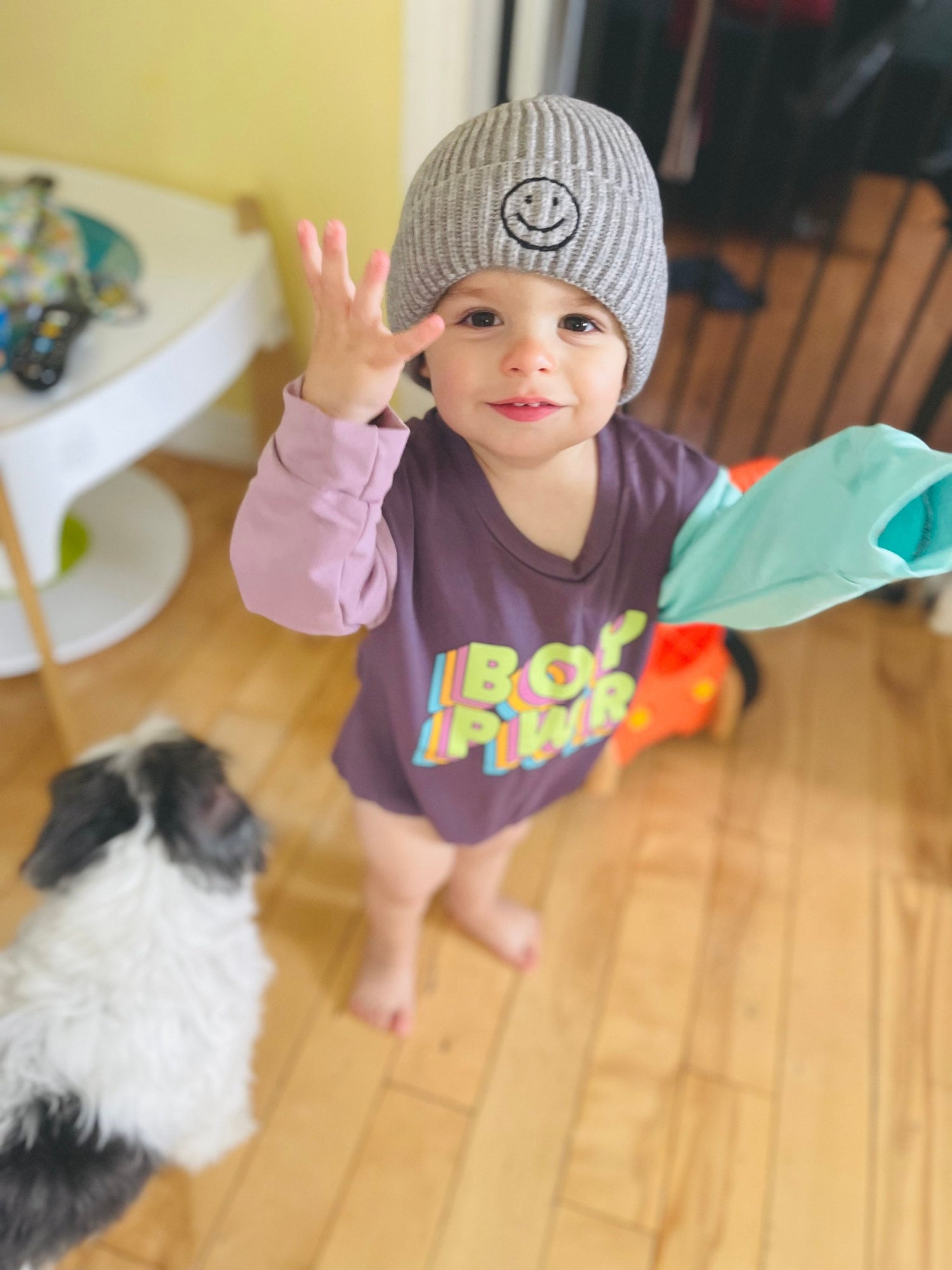 Baby/kids Soft Thick and Warm Pastel Smiley Tuques /beanie hat/winter hat/kids hats/ winter/baby hat/baby clothes/warm beanie/tuque/warm/