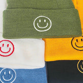 Smiley Embroidered warm and thick Beanies/ beanie hat / winter hat/ women beanie/ men beanies/ winter/beanie/smile/retro/tuque