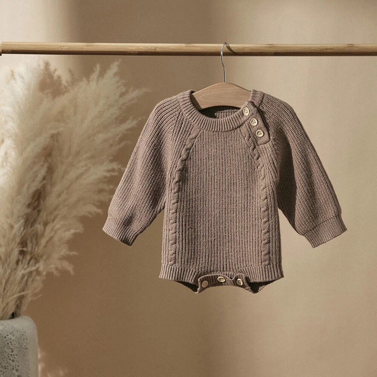 Baby Knit Sweatshirt ROMPER Bodysuit/baby girl/baby romper/baby sweatshirt/baby gift/baby shower/baby sweater/kids/infant/baby boy
