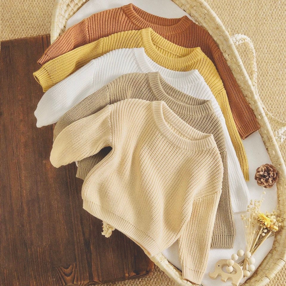 Oversized Cotton knit Baby and Toddler Sweatshirts/baby sweatshirt/baby gift/baby shower/baby clothes/knit sweater/kids/toddler/