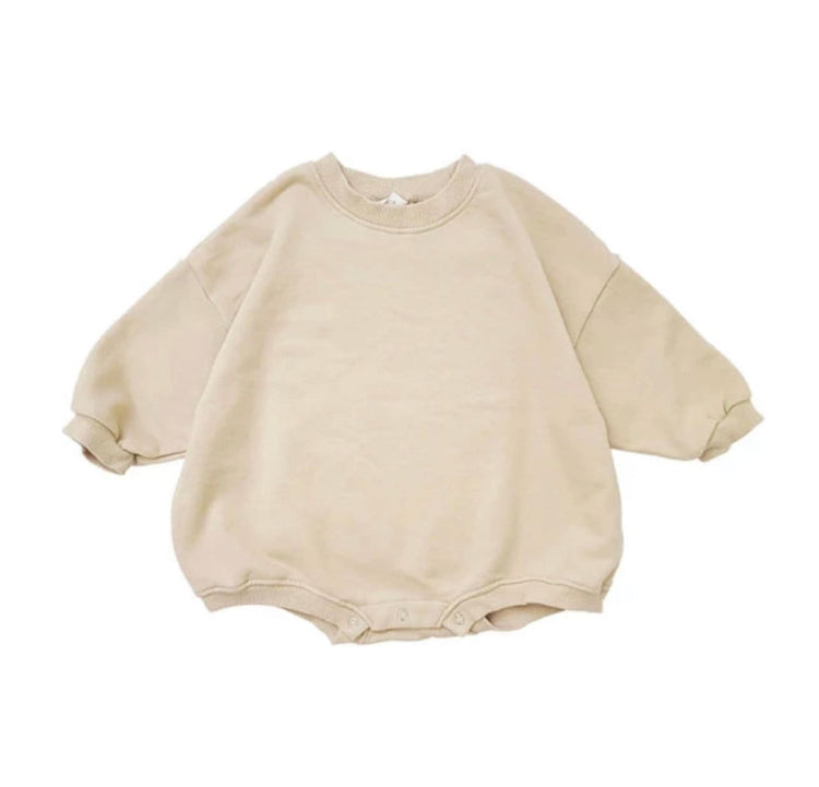 Cotton Sweatshirt Rompers - Hippo Boutique