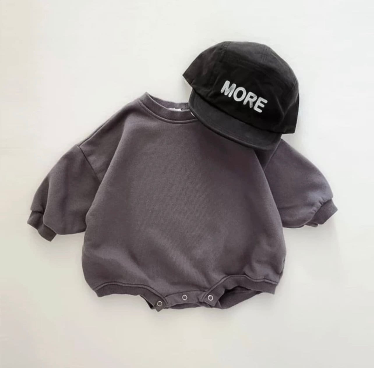 Cotton Sweatshirt Rompers - Hippo Boutique