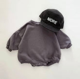Cotton Sweatshirt Rompers - Hippo Boutique