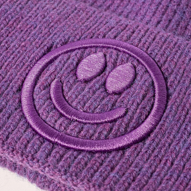 Cashmere Adult Smiley Beanie Winter hat/embroidered/smiley/tuque/hat/winter/gift/beanie/women/men