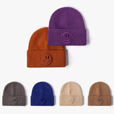 Cashmere Adult Smiley Beanie Winter hat/embroidered/smiley/tuque/hat/winter/gift/beanie/women/men