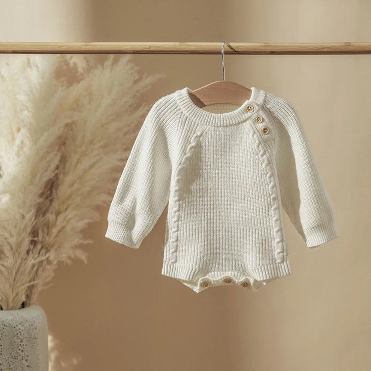 Baby Knit Sweatshirt ROMPER Bodysuit/baby girl/baby romper/baby sweatshirt/baby gift/baby shower/baby sweater/kids/infant/baby boy