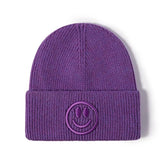 Cashmere Adult Smiley Beanie Winter hat/embroidered/smiley/tuque/hat/winter/gift/beanie/women/men