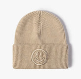 Cashmere Adult Smiley Beanie Winter hat/embroidered/smiley/tuque/hat/winter/gift/beanie/women/men