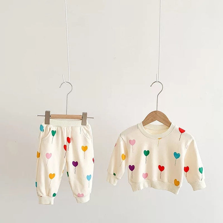Heart Balloons 2 piece baby set - Hippo Boutique